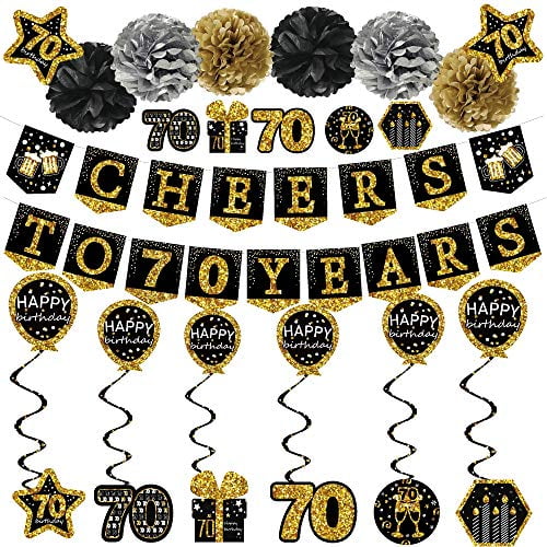 60th Birthday Party Bunting Decorations Props Decs For Men & Women Funny Adult